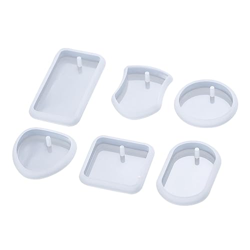 Homoyoyo 6Stücke Teiliges Silikon Gießform für Schlüsselanhänger DIY Epoxidharz Formen Dekorative Silikonformen für Schmuckanhänger Leichtes und Langlebiges Zubehör von Homoyoyo