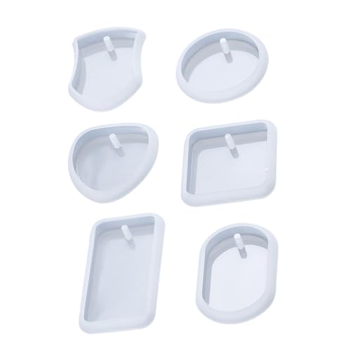 Homoyoyo 6Stücke Teiliges Silikonform Für Schlüsselanhänger Anhängerformen Für Epoxidharz DIY Schmuck Gießformen Für Bastelprojekte von Homoyoyo