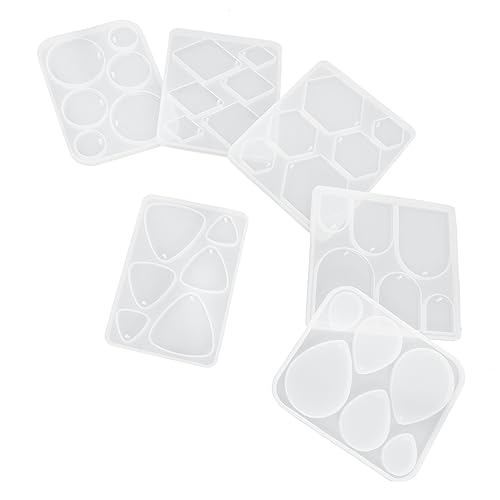 Homoyoyo 6Stücke Teiliges Silikonform für DIY Schmuckanhänger Epoxidharz Gießformen für Ohrringe und Anhänger Einfaches Entformen Dank Glatter Innenfläche von Homoyoyo