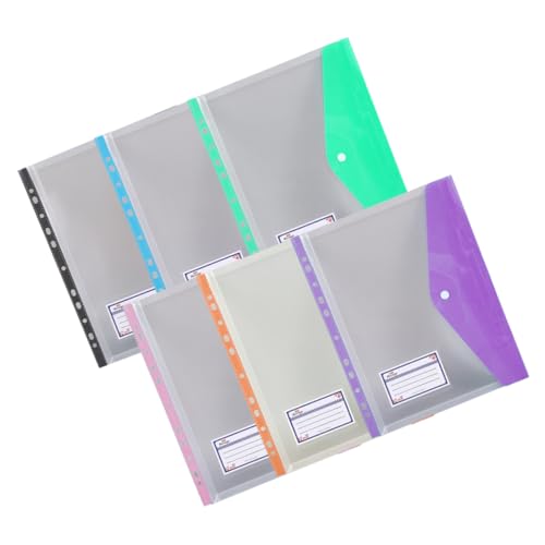 Homoyoyo 6Stücke Transparente Dokumententaschen Mit Druckknopf Dateiordner Für Büro Farbige Aufbewahrungstaschen Homoyoyo 6Stücke Transparente Dokumententaschen Mit Druckknopf Dateiordner Für Büro Farbige Aufbewahrungstaschen von Homoyoyo