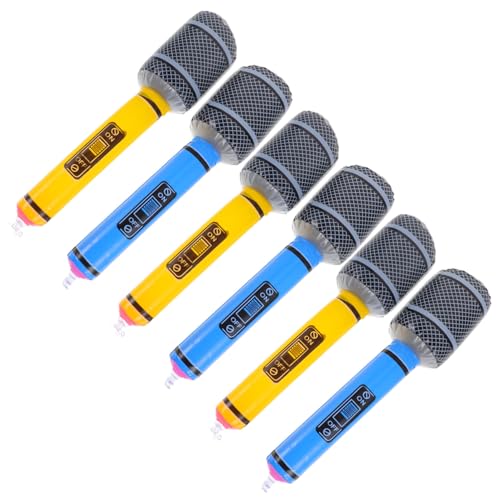 Homoyoyo 6er Set Aufblasbare Mikrofone Aus Kunststoff – Bunte - Lustige Spielzeuge Für – Perfekt Für Partys - Karaoke Und Kreative Spiele Homoyoyo 6er Set Aufblasbare Mikrofone Aus Kunststoff – Bunte - Lustige Spielzeuge Für – Perfekt Für Partys - Karaoke Und Kreative Spiele von Homoyoyo