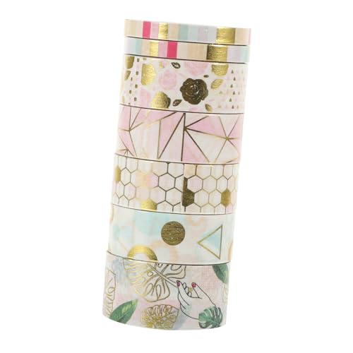 Homoyoyo 7 Rollen Dekoratives Washi Tape pro Selbstklebendes Scrapbooking Klebeband mit Geometrischem Goldmuster Vielseitig für DIY Basteln Tagebuch Notizbuch und Planer Homoyoyo 7 Rollen Dekoratives Washi Tape pro Selbstklebendes Scrapbooking Klebeband mit Geometrischem Goldmuster Vielseitig für DIY Basteln Tagebuch Notizbuch und Planer von Homoyoyo