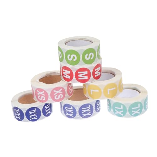 Homoyoyo 7 Rollen Selbstklebende Größenetiketten für Kleidung Aufkleber pro Rolle Xs Xxxl Runde Etiketten für Einfache Größenidentifikation und Organisation Homoyoyo 7 Rollen Selbstklebende Größenetiketten für Kleidung Aufkleber pro Rolle Xs Xxxl Runde Etiketten für Einfache Größenidentifikation und Organisation von Homoyoyo