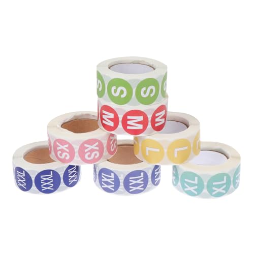 Homoyoyo 7 Rollen Selbstklebende Größenetiketten mit Aufklebern Xs Xxxl für Kleidung Abriebfest Farbecht Leicht Anzubringen für Modegeschäfte Textilindustrie und Einzelhandel Homoyoyo 7 Rollen Selbstklebende Größenetiketten mit Aufklebern Xs Xxxl für Kleidung Abriebfest Farbecht Leicht Anzubringen für Modegeschäfte Textilindustrie und Einzelhandel von Homoyoyo