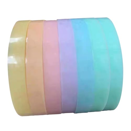 Homoyoyo 7 Rollen Teiliges Doppelseitiges Klebeband in Pastellfarben Elastisches Pulling Adhesive Tape als Sensorisches Fidget Toy Stressabbauendes DIY und Erwachsene Zufällige Farbe von Homoyoyo