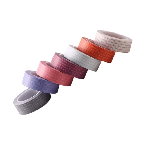 Homoyoyo 7 Rollen Washi Tape Dekoratives Klebeband für DIY Scrapbooking Tagebuchgestaltung mit Feinem Muster Haftet Rückstandsfrei für Notizbücher Geschenkverpackung und Bastelprojekte von Homoyoyo
