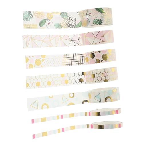 Homoyoyo 7 Rollen Washi Tape Geometrisches Scrapbook Klebeband mit Goldfolie pro Dekoratives DIY Masking Tape für Scrapbooking Geschenkverpackung Planer und Bastelprojekte Homoyoyo 7 Rollen Washi Tape Geometrisches Scrapbook Klebeband mit Goldfolie pro Dekoratives DIY Masking Tape für Scrapbooking Geschenkverpackung Planer und Bastelprojekte von Homoyoyo
