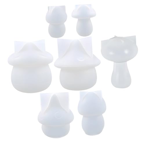 Homoyoyo 7 Stück Teiliges Pilz silikon epoxidharz formset Flexible Reißfeste Gießform für DIY Schmuck Dekotabletts Langlebig Leicht Entformbar Geeignet für Kreative Harzarbeiten und von Homoyoyo