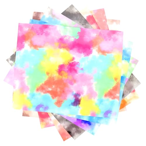Homoyoyo 7 Stück Teiliges Tie dye Heat Transfer Vinyl Bunte Textilfolie zum Plottern Vielseitig für DIY Kleidung Hüte Taschen und Kissen Langlebig Leicht und Einfach Anzuwenden Homoyoyo 7 Stück Teiliges Tie dye Heat Transfer Vinyl Bunte Textilfolie zum Plottern Vielseitig für DIY Kleidung Hüte Taschen und Kissen Langlebig Leicht und Einfach Anzuwenden von Homoyoyo