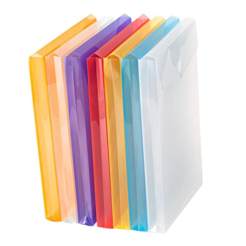 Homoyoyo 7 Stück Teiliges Transparente Dokumententaschen mit Druckknopfverschluss Vielseitige Büro und Schulordner zur Sicheren Aufbewahrung Wichtiger Dokumente Farbige Sortierung und von Homoyoyo