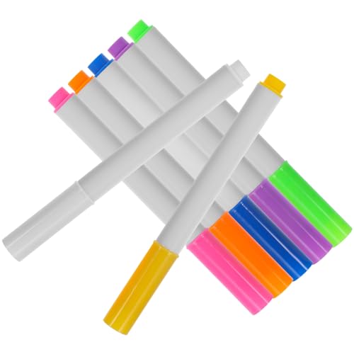 Homoyoyo 7 Stück Teiliges Wiederverwendbare Whiteboard Marker Trockene Radierer Leuchtende Farben für Kreative Projekte Aufbewahrungstasche von Homoyoyo