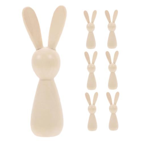 Homoyoyo 7 Teiliges Holz Steckpüppchen Handgefertigte Hasenstatuen Aus Holz Für – Kleine Und Entzückende Kaninchenfiguren Unfertiges Bastelset Für Die Osterdekoration Zu Hause Homoyoyo 7 Teiliges Holz Steckpüppchen Handgefertigte Hasenstatuen Aus Holz Für – Kleine Und Entzückende Kaninchenfiguren Unfertiges Bastelset Für Die Osterdekoration Zu Hause von Homoyoyo