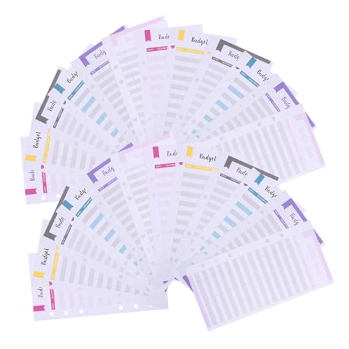 Homoyoyo 72 Stück Teiliges Budget Planer Set Budgetblätter mit Löchern Praktische Einsätze für Budget Organizer Geeignet für Zuhause Reisen und Business Langlebig und Reißfest von Homoyoyo