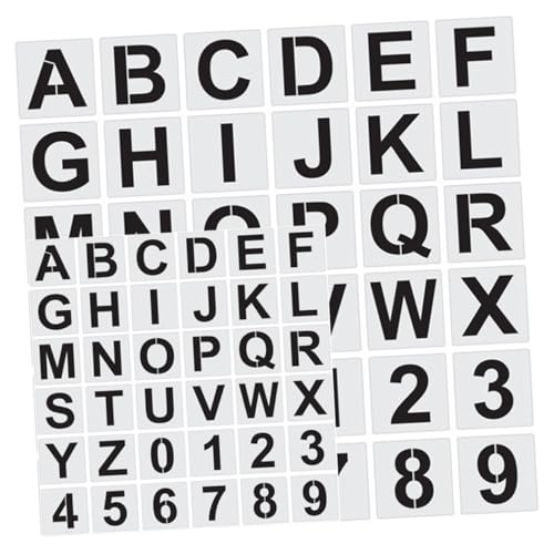 Homoyoyo 72 Stück Teiliges Wiederverwendbares Buchstaben schablonen Robustem Pet Vielseitig für Wand und Möbel Kompakt und Leicht für DIY malerei und Kreative Bastelprojekte Homoyoyo 72 Stück Teiliges Wiederverwendbares Buchstaben schablonen Robustem Pet Vielseitig für Wand und Möbel Kompakt und Leicht für DIY malerei und Kreative Bastelprojekte von Homoyoyo