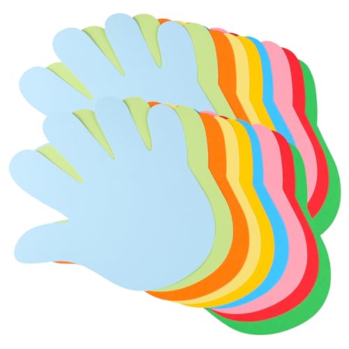 Homoyoyo 72Stücke Papierausschnitte Fingerabdruck Form DIY Dekoration für Kindergarten Bastelprojekte und Raumgestaltung von Homoyoyo