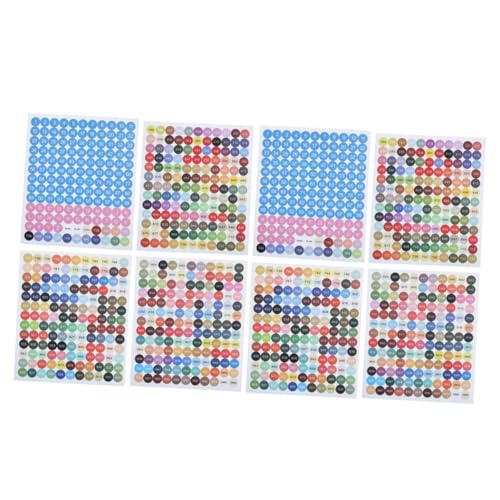 Homoyoyo 8 Blatt Teiliges Farbige Runde Zahlenaufkleber für Kreuzstich und Diamantmalerei Selbstklebende Markierungssticker zur Praktischen Klassifizierung und Organisation von Bastel Homoyoyo 8 Blatt Teiliges Farbige Runde Zahlenaufkleber für Kreuzstich und Diamantmalerei Selbstklebende Markierungssticker zur Praktischen Klassifizierung und Organisation von Bastel von Homoyoyo