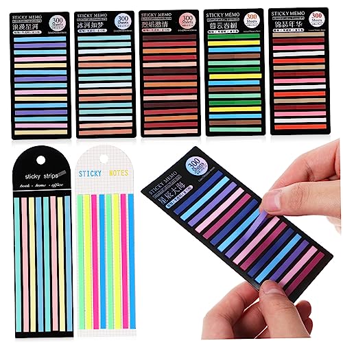 Homoyoyo 8 Packungen Index-Aufkleber Hervorhebungsstreifen für Bücher Buchseite Pastell buchmarker buchmarkierungen das Etikett Textmarkerstreifen zum Beschriften Highlighter-Tape Papier von Homoyoyo