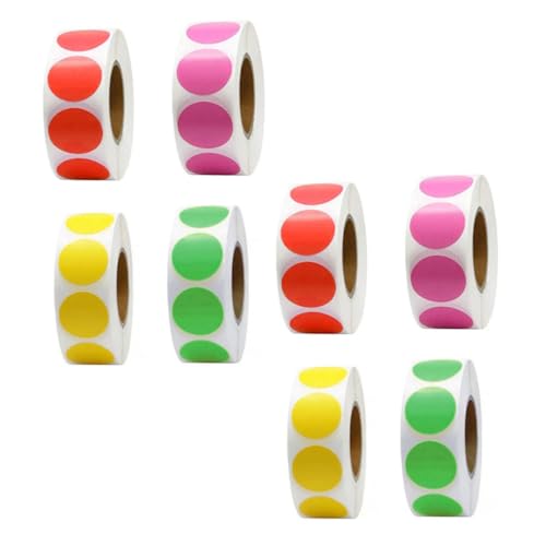 Homoyoyo 8 Rollen Runde Farbige Klebepunkte Aufkleber pro Selbstklebende Markierungsetiketten für Büro Schule Organisation Vielseitig Einsetzbar Homoyoyo 8 Rollen Runde Farbige Klebepunkte Aufkleber pro Selbstklebende Markierungsetiketten für Büro Schule Organisation Vielseitig Einsetzbar von Homoyoyo