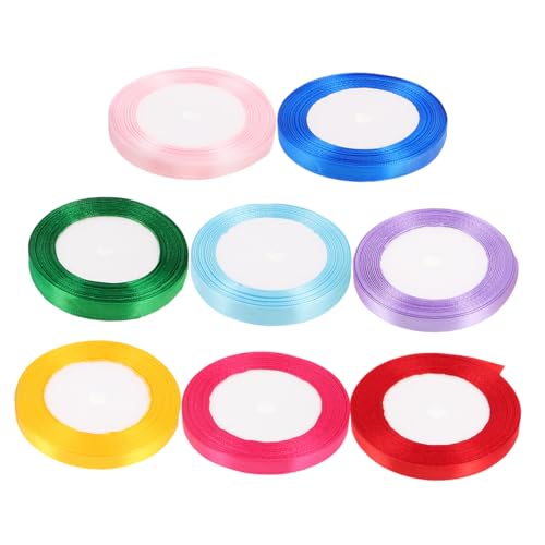 Homoyoyo 8 Rollen Satin Geschenkband Dünnes Dekoband für Geburtstagsgeschenke Haaraccessoires DIY Basteln Hochzeits Partydeko Robustes Geschenkband für Schleifen Blumen und Kuchen Homoyoyo 8 Rollen Satin Geschenkband Dünnes Dekoband für Geburtstagsgeschenke Haaraccessoires DIY Basteln Hochzeits Partydeko Robustes Geschenkband für Schleifen Blumen und Kuchen von Homoyoyo