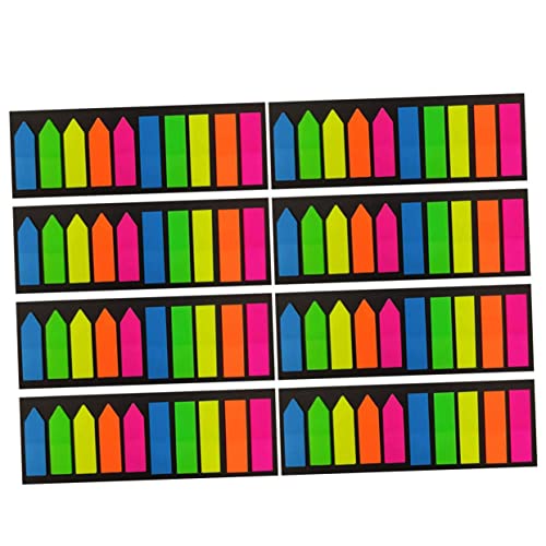 Homoyoyo 8 Sätze Selbstklebende Seitenmarker Pet Haftnotizen Farben Pfeilen pro Set Transparente Lesezeichen für Büro Schule und Zuhause Wiederverwendbar und Beschreibbar von Homoyoyo