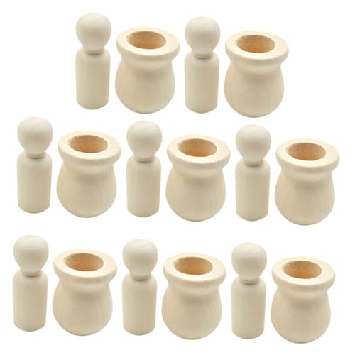Homoyoyo 8 Satz Holzpuppenanzug Puppenhandwerk aus Holzpflock Holzfiguren zum bemalen Holzkunstartikel Kindergraffiti -Puppe DIY Bastelbedarf holzmalerei handwerk für Beige Homoyoyo 8 Satz Holzpuppenanzug Puppenhandwerk aus Holzpflock Holzfiguren zum bemalen Holzkunstartikel Kindergraffiti -Puppe DIY Bastelbedarf holzmalerei handwerk für Beige von Homoyoyo