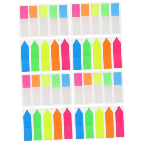 Homoyoyo 8 Sets Mit Anmerkungen Lesezeichen Personalisierbare Papiermarkierungsaufkleber Weißes Memo Kleines Briefpapier Lesezeichen Große Bunte Etiketten Notizblock Selbstklebende von Homoyoyo