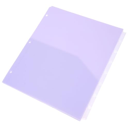 Homoyoyo 8 Stück A4 -dateipartitionstasche Unterlagen Aktentaschen Ordnertasche Beschützer Klarsichthülle Farbe Farbig Dokumentieren Loch Veranstalter Rosa Büro Schwarz Pp Violett von Homoyoyo