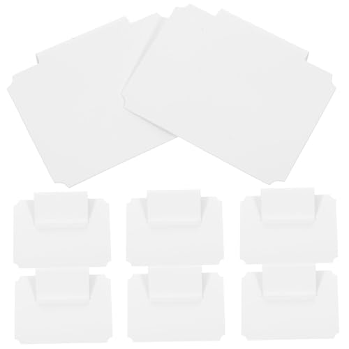 Homoyoyo 8 Stück Etikettenhalter Behälter Binclips Körbe hängende Etiketten Clip für Korbetiketten ziehen um einkaufskorb Mülletiketten zum Aufclipsen Anhänger für Vorratskörbe PVC Weiß von Homoyoyo
