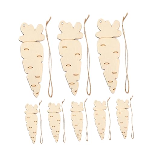 Homoyoyo 8 Stück Karotten-Hackschnitzel-Anhänger Ostern Holz DIY Eierverzierung unfertige hölzerne Osterornamente Osteranhänger als hängende Dekoration ostern DIY handwerk Beige Homoyoyo 8 Stück Karotten-Hackschnitzel-Anhänger Ostern Holz DIY Eierverzierung unfertige hölzerne Osterornamente Osteranhänger als hängende Dekoration ostern DIY handwerk Beige von Homoyoyo