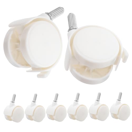 Homoyoyo 8 Stück Mini für Möbelbeine Lagerkisten und Bürostühle Weiß mit Geradem Rillenbremsmechanismus Drehfunktion für Einfache Möbelbewegung Homoyoyo 8 Stück Mini für Möbelbeine Lagerkisten und Bürostühle Weiß mit Geradem Rillenbremsmechanismus Drehfunktion für Einfache Möbelbewegung von Homoyoyo