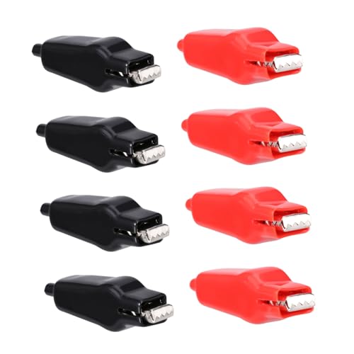 Homoyoyo 8 Stück Teiliges Alligator Clip aus Kupfer und Vollisolierte Krokodilklemmen für Batterieprüfungen Stabile Stromprüfer Klemmen mit Festem Halt für Multimeter und Elektrische Homoyoyo 8 Stück Teiliges Alligator Clip aus Kupfer und Vollisolierte Krokodilklemmen für Batterieprüfungen Stabile Stromprüfer Klemmen mit Festem Halt für Multimeter und Elektrische von Homoyoyo