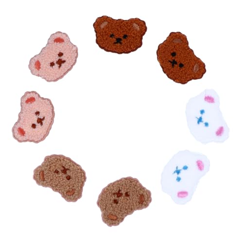 Homoyoyo 8 Stück Teiliges Bestickte Cartoon Bären Kopf Patches zum Aufnähen für Kleidung Hut Schuhe DIY Applikationen für Jacken Rucksäcke und Reparaturen Homoyoyo 8 Stück Teiliges Bestickte Cartoon Bären Kopf Patches zum Aufnähen für Kleidung Hut Schuhe DIY Applikationen für Jacken Rucksäcke und Reparaturen von Homoyoyo