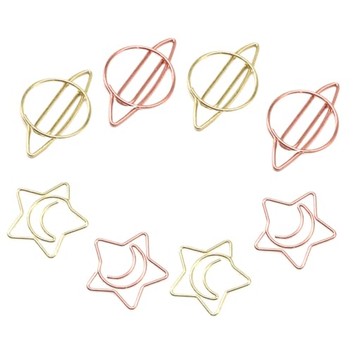 Homoyoyo 8 Stück Teiliges Bunte Metall papierclips Stern Mondform Vielseitige Büroklammern für Dokumente Fotos Notizen Langlebige Dekorative Bürobedarf organizer Homoyoyo 8 Stück Teiliges Bunte Metall papierclips Stern Mondform Vielseitige Büroklammern für Dokumente Fotos Notizen Langlebige Dekorative Bürobedarf organizer von Homoyoyo