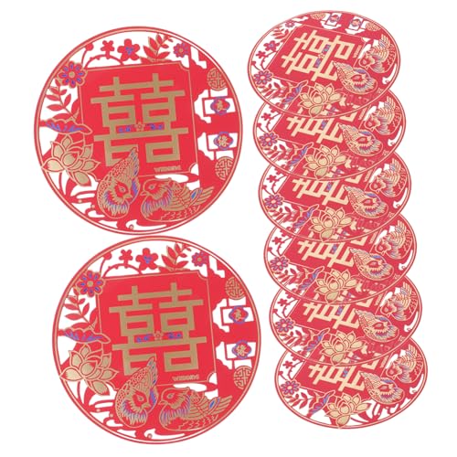 Homoyoyo 8 Stück Teiliges Chinesischer Hochzeitspapier Schnitt Deko Handgefertigte Filigrane Fensterbilder Traditionelle Hochzeitsdekoration für Romantische Symbolik Zufallsstil Homoyoyo 8 Stück Teiliges Chinesischer Hochzeitspapier Schnitt Deko Handgefertigte Filigrane Fensterbilder Traditionelle Hochzeitsdekoration für Romantische Symbolik Zufallsstil von Homoyoyo