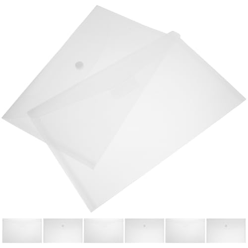 Homoyoyo 8 Stück Teiliges Dokumententaschen Transparente Aufbewahrungstaschen für Wasserdichte Dokumentenmappe mit Druckknopfverschluss für Büro und Schule von Homoyoyo