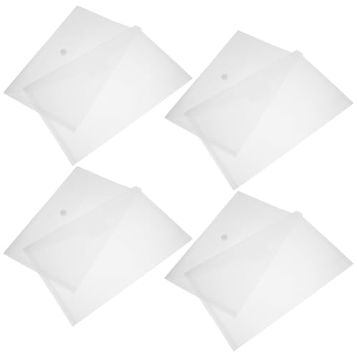 Homoyoyo 8 Stück Teiliges Dokumententaschen mit Druckknopf Transparente und Wiederverwendbare Aktenhüllen für Büro Schule und Zuhause Wasserfest und Langlebig von Homoyoyo