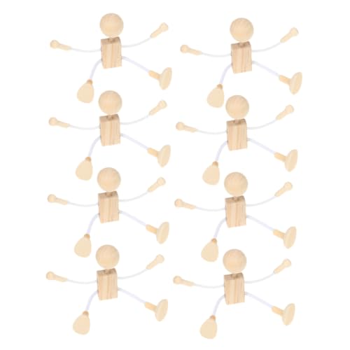 Homoyoyo 8 Stück Teiliges Holzspielzeug zum Bemalen Natürliche Holzfiguren für DIY Bastelset mit Niedlichen Unvollendeten Holzmarionetten Kreative Spielzeugkörper für Gestaltung Homoyoyo 8 Stück Teiliges Holzspielzeug zum Bemalen Natürliche Holzfiguren für DIY Bastelset mit Niedlichen Unvollendeten Holzmarionetten Kreative Spielzeugkörper für Gestaltung von Homoyoyo