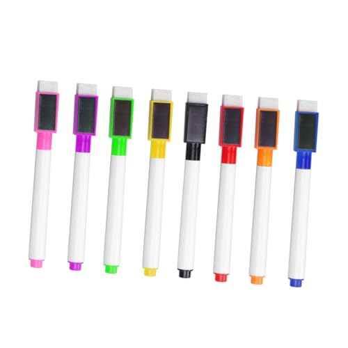 Homoyoyo 8 Stück Teiliges Magnetische Whiteboard Marker in Farben mit Integriertem Radierer Geruchsfreie Langlebige Whiteboard Stifte für Schule Büro und Zuhause Kinderfreundliches Design von Homoyoyo