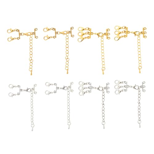 Homoyoyo 8 Stück Teiliges Multi strang Schmuckverbinder Edelstahl und Kupfer Mehrschichtige Halsketten verschlüsse für DIY Perlenketten und Armbänder Langlebig Rostfrei Anti verhedderung Homoyoyo 8 Stück Teiliges Multi strang Schmuckverbinder Edelstahl und Kupfer Mehrschichtige Halsketten verschlüsse für DIY Perlenketten und Armbänder Langlebig Rostfrei Anti verhedderung von Homoyoyo