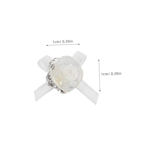 Homoyoyo 8 Stück Teiliges Nail Charms Weißer Organza Schleifen Eisblumen Design Acryl Strasssteine Nagelkunst Zubehör Langlebig Einfache Anwendung Kawaii Nail Decors Maniküre von Homoyoyo
