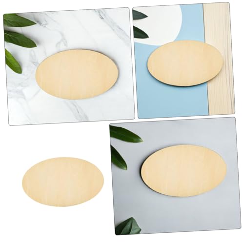 Homoyoyo 8 Stück Teiliges Ovale Holzscheiben Unbehandelte Holzformen für DIY Bastelprojekte Holzfiguren Bemalen Holzklötzchen Basteln Kreative Holzornamente zum Bemalen und Dekorieren von Homoyoyo