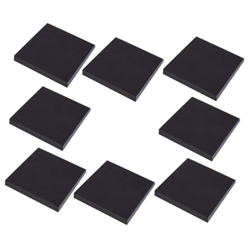 Homoyoyo 8 Stück Teiliges Schwarze Selbstklebende Memo Pads Kleine Praktische Haftnotizen zum Abreißen Beschreibbare Klebezettel für Büro Schule und Zuhause Vielseitige Notizzettel für To von Homoyoyo