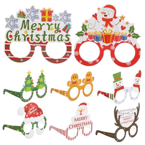 Homoyoyo 8 Stück Teiliges Weihnachts Partybrillen aus Leichtem Papier Farbenfrohe Xmas Foto Requisiten mit Klassischen Weihnachtsmotiven Komfortabel und Sicher für Festliche Feierlichkeiten Homoyoyo 8 Stück Teiliges Weihnachts Partybrillen aus Leichtem Papier Farbenfrohe Xmas Foto Requisiten mit Klassischen Weihnachtsmotiven Komfortabel und Sicher für Festliche Feierlichkeiten von Homoyoyo