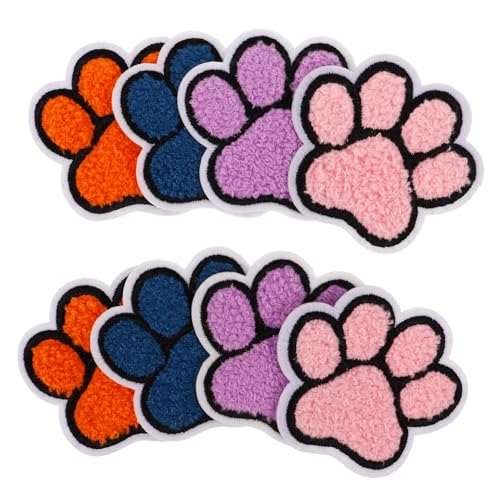 Homoyoyo 8 Stück Zubehör beschichten aufkleber stickerei Stoffverzierung Kleidungsdekoration Stoffdekoration für UPS Pfote Hund Patch Hüte Hutflecken abriebfeste Kleidungsflicken Chenille von Homoyoyo
