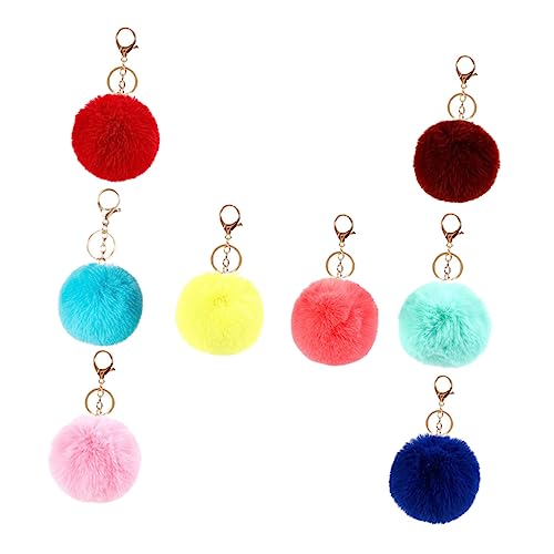 Homoyoyo 8-farbig Gemischter Bienenheu-schlüsselring Plüschstoff Schlüsselanhänger Dekorationen Für Taschenzubehör Charme von Homoyoyo