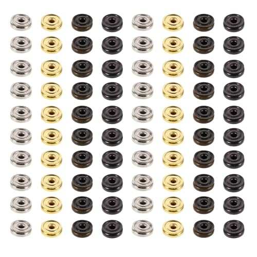 Homoyoyo 80 Stück Hand Nähdruckknöpfe Metallische Unsichtbare Druckknöpfe für Diy Projekte für Bekleidung und Kinderbekleidung Erhältlich Schwarz Antikbraun Silber und Gold Homoyoyo 80 Stück Hand Nähdruckknöpfe Metallische Unsichtbare Druckknöpfe für Diy Projekte für Bekleidung und Kinderbekleidung Erhältlich Schwarz Antikbraun Silber und Gold von Homoyoyo