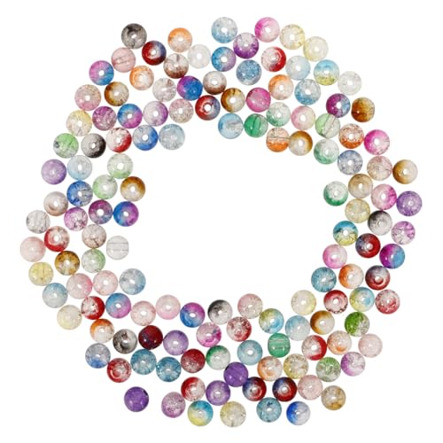 Homoyoyo 80 Stück Kreative Bastelperlen DIY Schmuckzubehör für Armbänder und Glasperlen mit Crack für Bastelprojekte und Kreative von Homoyoyo