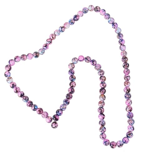 Homoyoyo 80 Stück Teiliges Crack Glasperlen Zweifarbige Schmuckperlen zum Auffädeln für DIY Armband Halskette Handmade Zubehör für Exquisites Perlenschmuckherstellung von Homoyoyo
