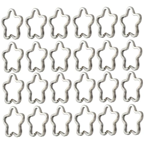 Homoyoyo 80 Stück Teiliges Flacher Metallschlüsselringe in Blütenform Robuste Spaltringe für Schlüssel Hundehalsband Adressanhänger und DIY Schlüsselanhänger Zubehör Langlebig und Einfach Homoyoyo 80 Stück Teiliges Flacher Metallschlüsselringe in Blütenform Robuste Spaltringe für Schlüssel Hundehalsband Adressanhänger und DIY Schlüsselanhänger Zubehör Langlebig und Einfach von Homoyoyo