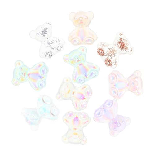 Homoyoyo 80 Stück Teiliges Nagelkunst Niedlichen Harz bären Cartoon design Hochwertige Maniküre ornamente für DIY Nail Art Kompakt Einfach Anzubringen Modische Nageldekoration für von Homoyoyo